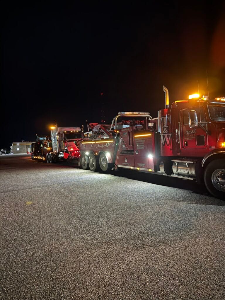 Truck towing emergency
