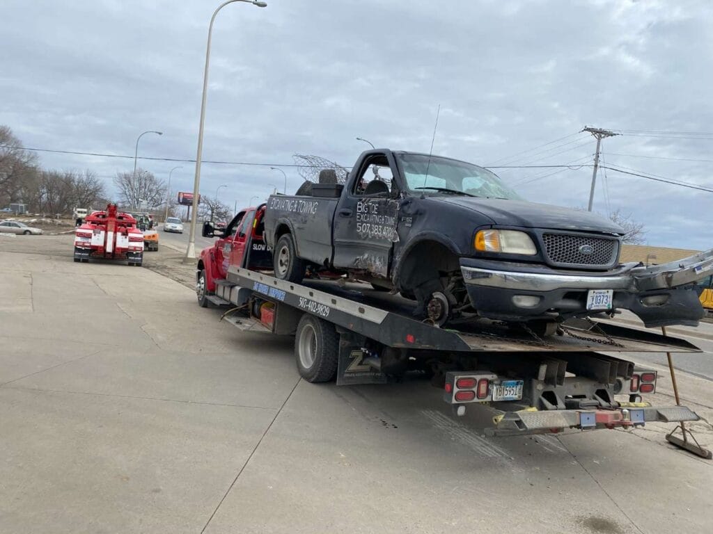 Flatbed towing