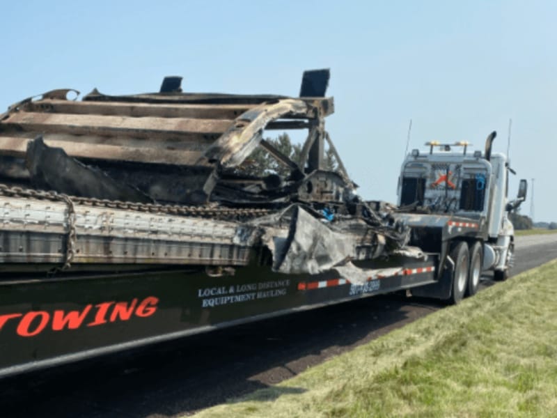 I-35 heavy equipment transport